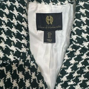 House of Harlow 1960 green and White Houndstooth Jacket